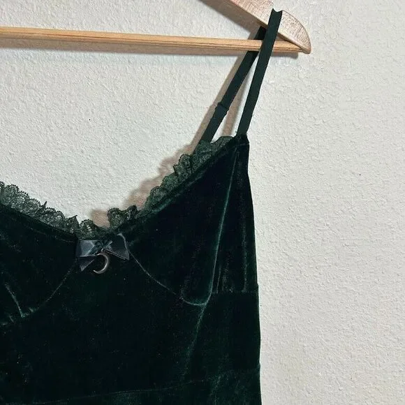 Killstar Moonstruck Velvet Skater Dress M Green - Picture 7 of 11